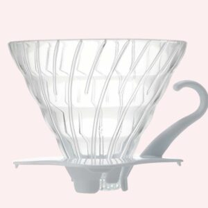 Hario V60 01 Glass Coffee Dripper Filterträger weiss Glas 1-2T