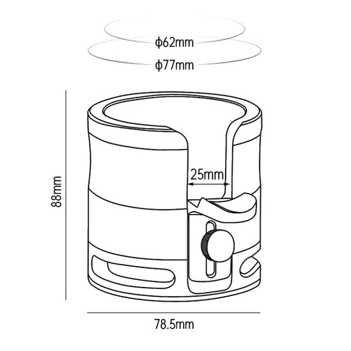 IKAPE 51mm Tamper Station 3091-dimensions