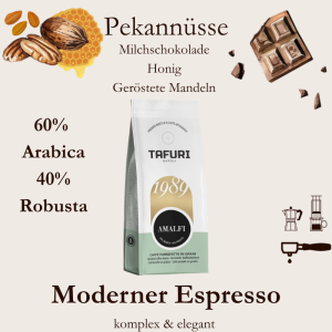 Light Roast Espresso Blend Saka Tafuri Amalfi Colombia Honduras Brasil Guatemala