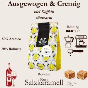 Alt Wien Maranello Espresso Blend - 50% Arabica 50% Robusta - Klassische Wiener Röstung - Espressorado Wien