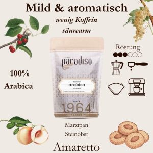 Paradiso Arabica Miscela Espresso Bohnen 1000g - Premium Arabica Blend Espressorado