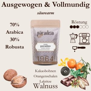 Paradiso 70/30 Espresso Blend 1000g Packung - Espressorado Wien